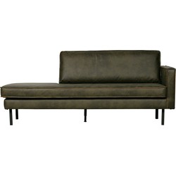 BePureHome Rodeo Daybed Rechts - Recycle Leer - Army - 85x203x86