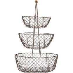 Clayre & Eef Opbergmand 30x22x50 cm Zwart Metaal