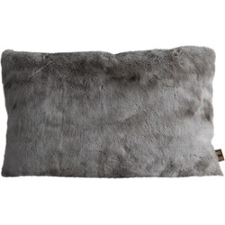PTMD Linde Grey faux fur cushion rectangle