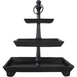 3 Laags Etagere - Boston - Black Antique