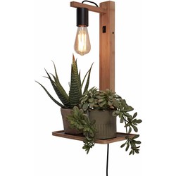 Wandlamp Flores - Bamboe - 30x18x52cm