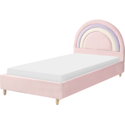 Beliani LANDEILLAU - Kinderbed-Roze-Fluweel
