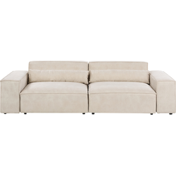 HELLNAR - Tweezitsbank - Lichtbeige - Fluweel