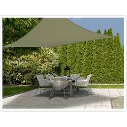 Schaduwdoek/zonnescherm vierkant groen 3 x 3 meter inclusief ophangaccessoires - Schaduwdoeken
