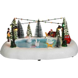 Luville Kerstdorp Zwanenmeer - 32x24.5x14.5 cm - polystyrene - Wit