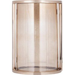PTMD Windlicht Jarie - 23x23x33 cm - RVS - Goud