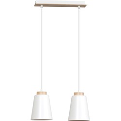 scandinavische hanglamp Romano Wit 2-lichts