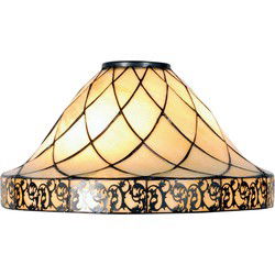 Lumilamp Lampenkap Tiffany Beige Bruin Glas