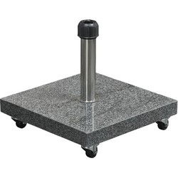 Eureka granieten parasolvoet - 40 kg - space grey - verrijdbaar
