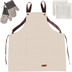Beliani LACTUCA - Keukentextielset-Beige-Polyester