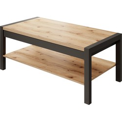 Meubella Salontafel Acapulco - Eiken - Zwart - 120 cm