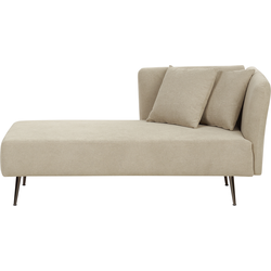 Beliani RIOM - Chaise longue-Beige-Polyester