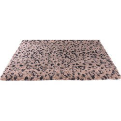 VETBED PRINT LUIPAARDPRINT BEIGE / ZWART GERECYCLED 100X75 CM