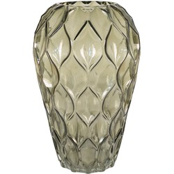 Vase - Vase in green mouth blown glass Ã˜18x27 cm