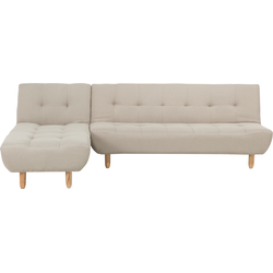 ALSTEN - Hoekslaapbank - Lichtbeige - Rechterzijde - Polyester