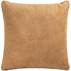 PTMD Sierkussen Suky - 60x8x60 cm - Suede - Bruin