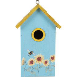 Clayre & Eef Vogelhuis Blauw Hout