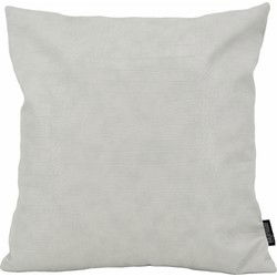 Sierkussen Croco Lichtgrijs | 45 x 45 cm | PU Leder