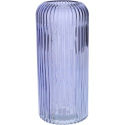Bellatio Design Bloemenvaas - lavendel - transparant glas - D9 x H20 cm - Vazen