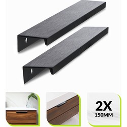 XIVADA Handgreep zwart - 128 mm boorafstand - Meubelgreep - Set van 2