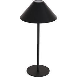 Steinhauer tafellamp Ancilla - zwart - metaal - 15 cm - ingebouwde LED-module - 3353ZW