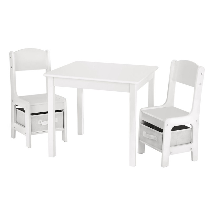 Goot graan Moederland Decopatent® Kindertafel met stoeltjes van hout - 1 tafel en 2 stoelen voor  kinderen - Kleurtafel - Speeltafel - Zitgroep Set - Decopatent - |  HomeDeco.nl