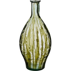 Mica Decorations Vaas Palermo - 28x28x60 cm - Glas - Transparant,Groen