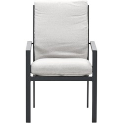 Sergio dining fauteuil carbon black/desert sand