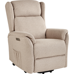 Beliani ELEGY - Fauteuil-Wit-Polyester