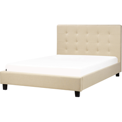ROCHELLE  - Tweepersoonsbed - Beige - 140 x 200 cm - Polyester