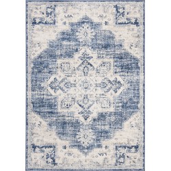 Safavieh Traditional Indoor Woven Area Rug, Brentwood Collection, BNT865, in Ivory & Navy, 183 X 274 cm