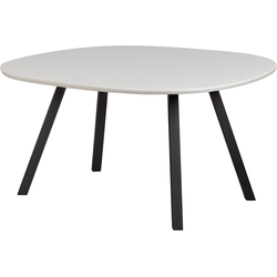 WOOOD Tablo Eettafel Met 2-Stand Poot - Eikenhout - Wit - 75x130x130