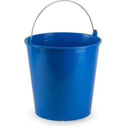 Emmer blauw 15 liter 32 x 31 cm schoonmaakartikelen - Emmers