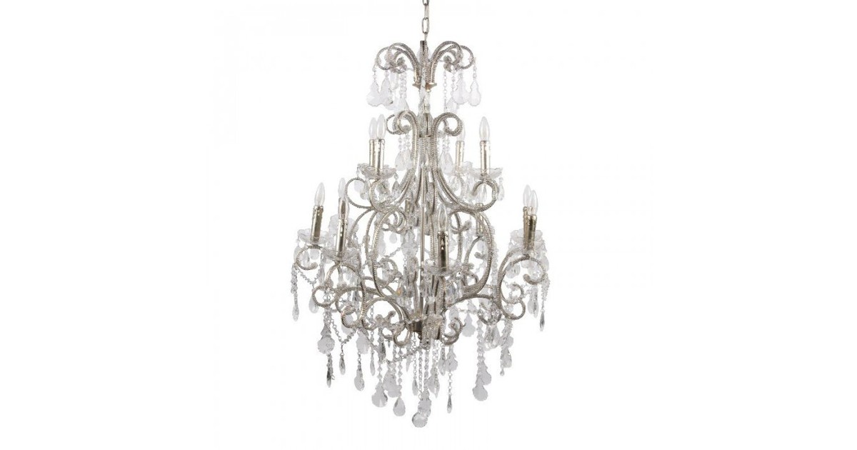 Baroque - Kroonluchter - Kroonluchter Versailles 96 cm 12 lampen - 96x81x81 - Iron+glass