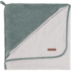 Baby's Only Baby badcape - Omslagdoek - Handdoek met capuchon Sense - Zeegroen - 75x85 cm - Badstof