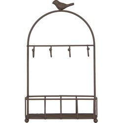 Clayre & Eef Sleutelrekje 16x6x28 cm Bruin Metaal
