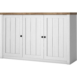 Meubella Dressoir Parello 4 - Wit - Eiken - 130 cm