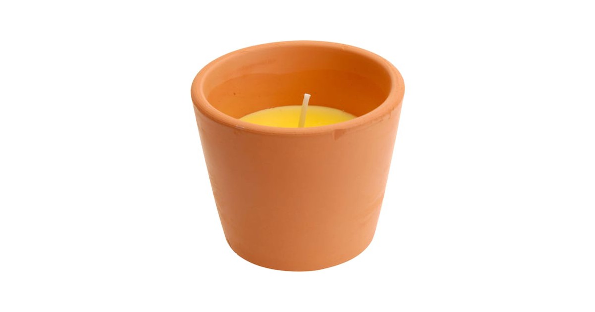 Muggenafweermiddel Kaars Terra cotta Citronella (5,5 x 5 cm)