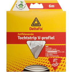 Tochtstrip v-prof.epdm tocht wit