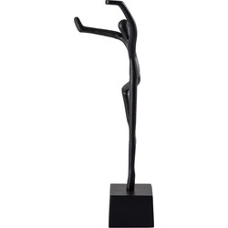 PTMD Deco Object Eagen - 19x12x44 cm - Aluminium - Zwart