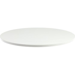 Kave Home - Tiaret rond tafelblad in melamine met een witte afwerking, Ø 70 cm