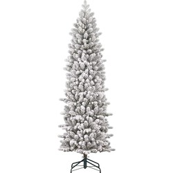 Black Box Trees Harma Smalle Kunstkerstboom - H260 x Ø73 cm - Groen Frosted