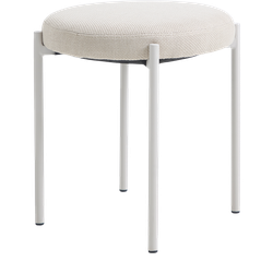 Pico metalen krukje wit - met stoffen zitting - 48 cm