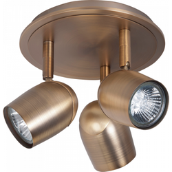 Highlight - Ovale - Plafondlamp - GU10 - 22 x 22  x 13cm - Brons