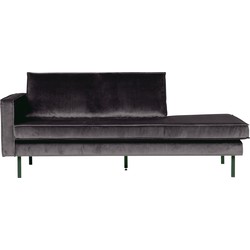 BePureHome Rodeo Daybed Links - Velvet - Antraciet - 85x203x86