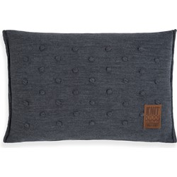 Knit Factory Noa Sierkussen - Antraciet - 60x40 cm - Inclusief kussenvulling