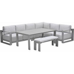 Garden Impressions Malakka lounge dining set 6-delig - taupe - valley sand