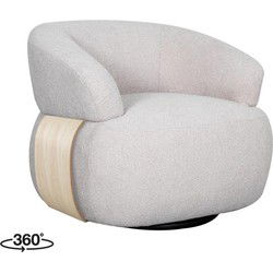LABEL51 Fauteuil Valenza - Naturel - Boucle - Naturel Eiken
