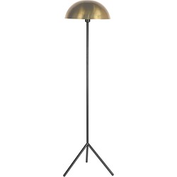LABEL51 - Vloerlamp Globe - Antiek Goud Metaal - Zwart Metaal