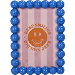 URBANJNGL - Photo frame Smiley Polyresin Blue 10x15cm